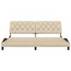 vidaXL Estructura de cama sin colch&oacute;n tela color crema 200x200 cm