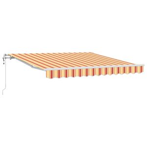 vidaXL Toldo Retr&aacute;ctil Manual Amarillo y Naranja 300 x 250 cm tela