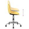 vidaXL Sillas de comedor giratorias 4 unidades tela amarillo