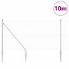 vidaXL Poste de Valla Plateado 10 x 0,8 m (malla de 25 x 25 mm) Acero
