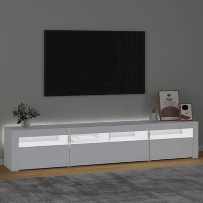 vidaXL Mueble de TV con luces LED blanco 210x35x40 cm