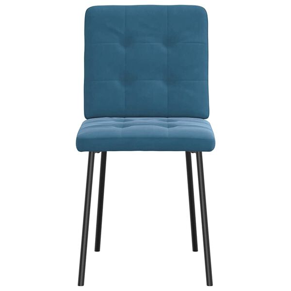 vidaXL Sillas de comedor 2 unidades terciopelo azul