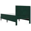 vidaXL Estructura de cama con colch&oacute;n Verde oscuro 90 x 190 cm