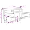 vidaXL Aparador Natural 100 x 30 x 68 cm Madera de teca maciza