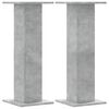 vidaXL Soportes altavoces 2 uds madera gris hormig&oacute;n 30x30x80 cm