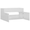 vidaXL Armario para lavabo contrachapada blanco brillo 90x38,5x46 cm