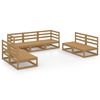 vidaXL Muebles de jard&iacute;n 7 piezas marr&oacute;n miel madera maciza de pino