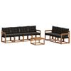 vidaXL Conjunto de sof&aacute;s de exterior 8 uds. Natural y negro