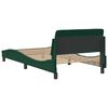 vidaXL Estructura de cama Dover terciopelo verde oscuro 100x200 cm
