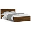 vidaXL Estructura de cama con cabecero marr&oacute;n roble 120x190 cm