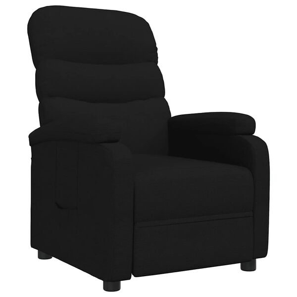 vidaXL Sill&oacute;n reclinable de tela negro
