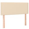 vidaXL Cama box spring con colch&oacute;n tela color crema 80x200 cm