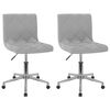 vidaXL Sillas de comedor giratorias 2 uds de terciopelo gris claro