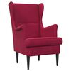 vidaXL Sill&oacute;n Rojo vino Terciopelo