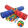 vidaXL T&uacute;nel de juegos para ni&ntilde;os con 250 bolas multicolor