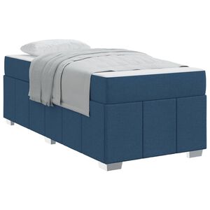 vidaXL Estructura de cama con colch&oacute;n Azul 90 x 200 cm tela