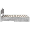 vidaXL Estructura de cama con cabecera Gris Concreto 140 x 190 cm
