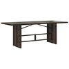 vidaXL Set de mesa y sillas jard&iacute;n 9 piezas y cojines rat&aacute;n PE marr&oacute;n