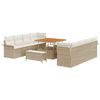 vidaXL Conjunto de sof&aacute; de jard&iacute;n Beige y Crema