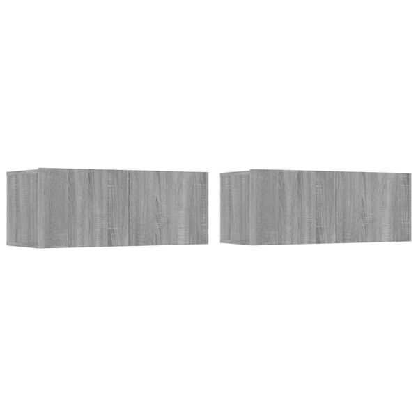vidaXL Set de muebles para TV 4 pzas madera contrachapada gris Sonoma