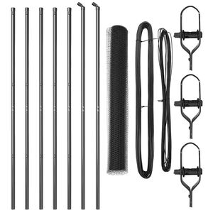 vidaXL Poste de Valla Gris 10 x 1,2 m (malla de 25 mm) Acero y PVC