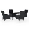 vidaXL Juego de comedor de jard&iacute;n 5 piezas gris oscuro