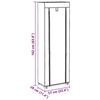 vidaXL Mueble zapatero de tela con funda color crema 57x29x162 cm