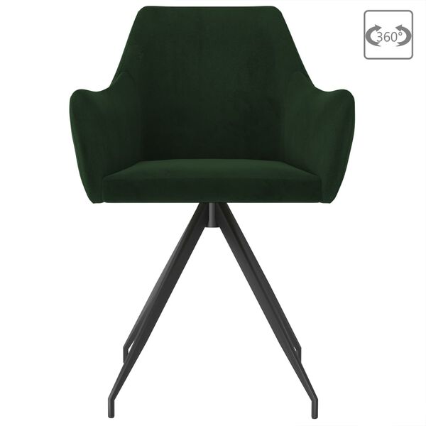 vidaXL Sillas de comedor 2 unidades terciopelo verde oscuro