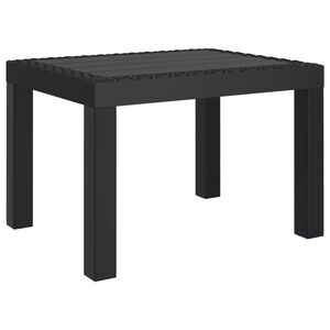vidaXL Mesa de jard&iacute;n PP gris antracita 59x47x40 cm