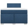 vidaXL Cama box spring con colch&oacute;n tela azul 120x200 cm