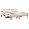 vidaXL Estructura de cama Natural 200 x 200 cm Madera de pino macizo