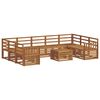vidaXL Conjunto de sof&aacute;s de exterior 10 uds. Natural