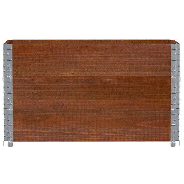 vidaXL Collares de palets 3 uds madera maciza de pino marr&oacute;n 100x50 cm