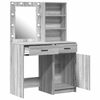 vidaXL Conjunto de mesa de vestidor con LED 2 pcs Gris Sonoma