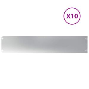 vidaXL Bordes para c&eacute;sped 10 uds 20x103 cm acero galvanizado