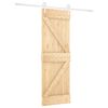 vidaXL Puerta Corredera Natural y Blanco 70 x 210 cm
