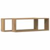 vidaXL Estanter&iacute;as de pared Montada en la pared 2 uds. Roble artisan