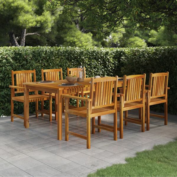 vidaXL Mesa de jardín de madera maciza de acacia 200x100x74 cm