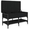 vidaXL Banco zapatero madera de ingenier&iacute;a negro 82x42x45 cm