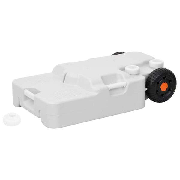 vidaXL Dep&oacute;sito de agua con ruedas para camping gris 30 L