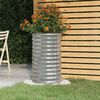 vidaXL Jardinera de acero galvanizado plateado 40x40x68 cm