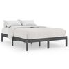 vidaXL Estructura de cama de madera maciza de pino gris 160x200 cm
