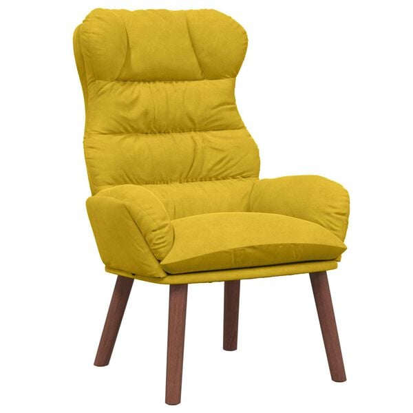 vidaXL sill&oacute;n Amarillo 69 x 74 x 93 cm Terciopelo