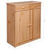 vidaXL Aparador 2 cajones madera maciza de pino 78x35x89 cm