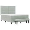 vidaXL Cama tipo Box Spring Gris claro 140 x 190 cm Terciopelo