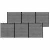 vidaXL Conjunto de valla 1045 x 186 cm WPC y Aluminio Gris