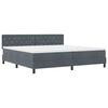 vidaXL Cama Box Spring LED Gris oscuro 200 x 200 cm Terciopelo