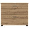 vidaXL Gabinete de Ba&ntilde;o con caj&oacute;n Roble artesanal 76,5 x 35 x 64 cm