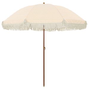 vidaXL Parasol de playa 205 x 205 x 210 cm Poli&eacute;ster y Acero Redondo