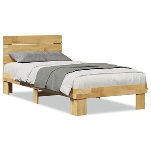 vidaXL Estructura de cama con cabecero sin colch&oacute;n 75x190 cm